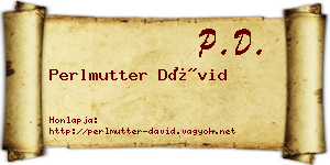 Perlmutter Dávid névjegykártya